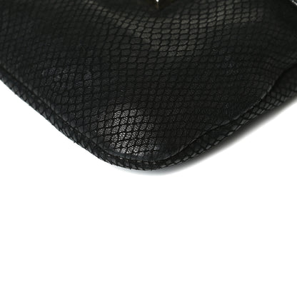 Jimmy Choo Snakeskin Embossed Calfskin Crossbody Black 11 of 15