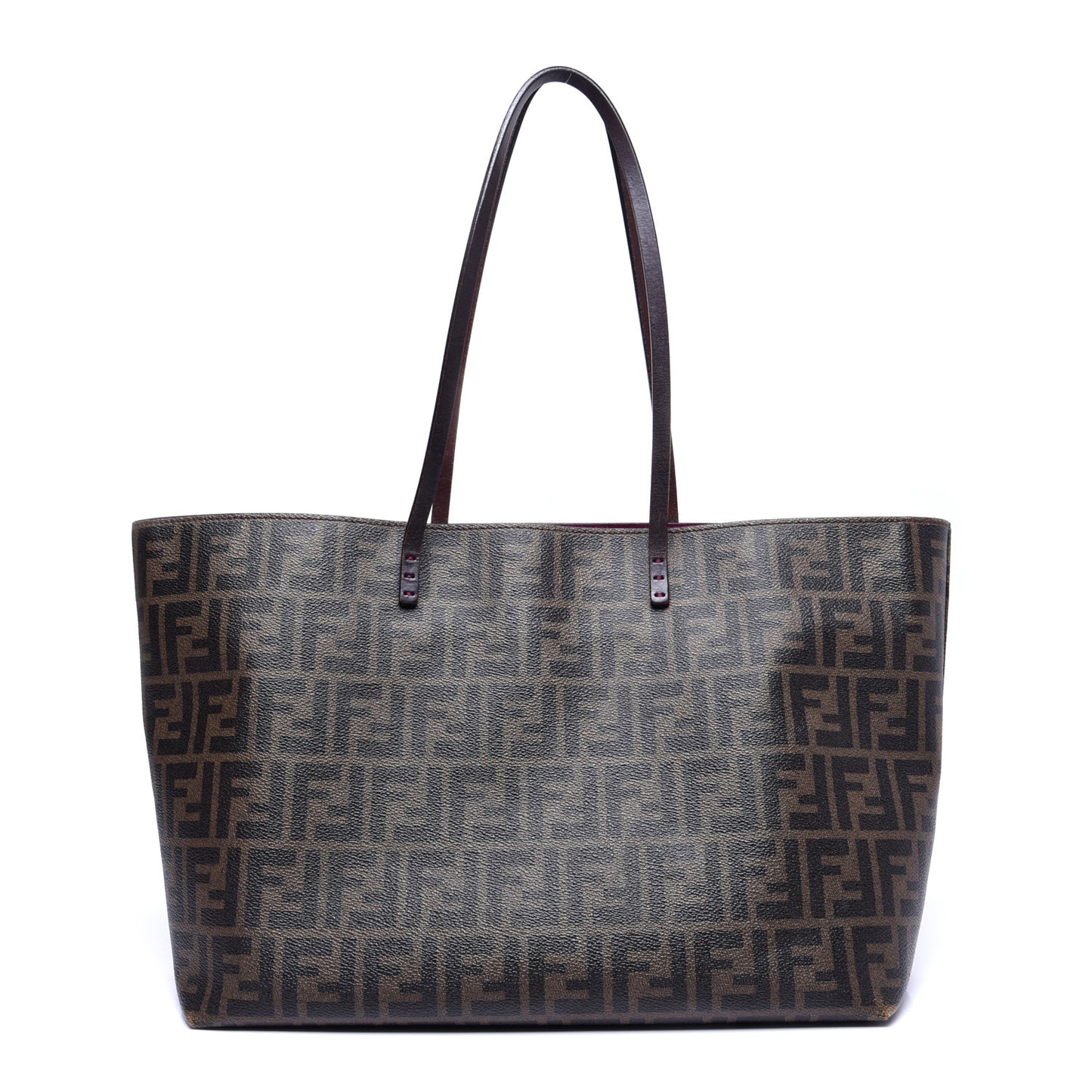 Zucca Spalmati Medium Roll Tote Tobacco Fuxia