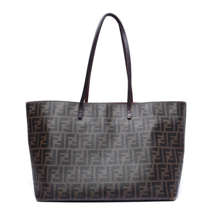 Fendi Zucca Spalmati Medium Roll Tote Tobacco Fuxia 1 of 12
