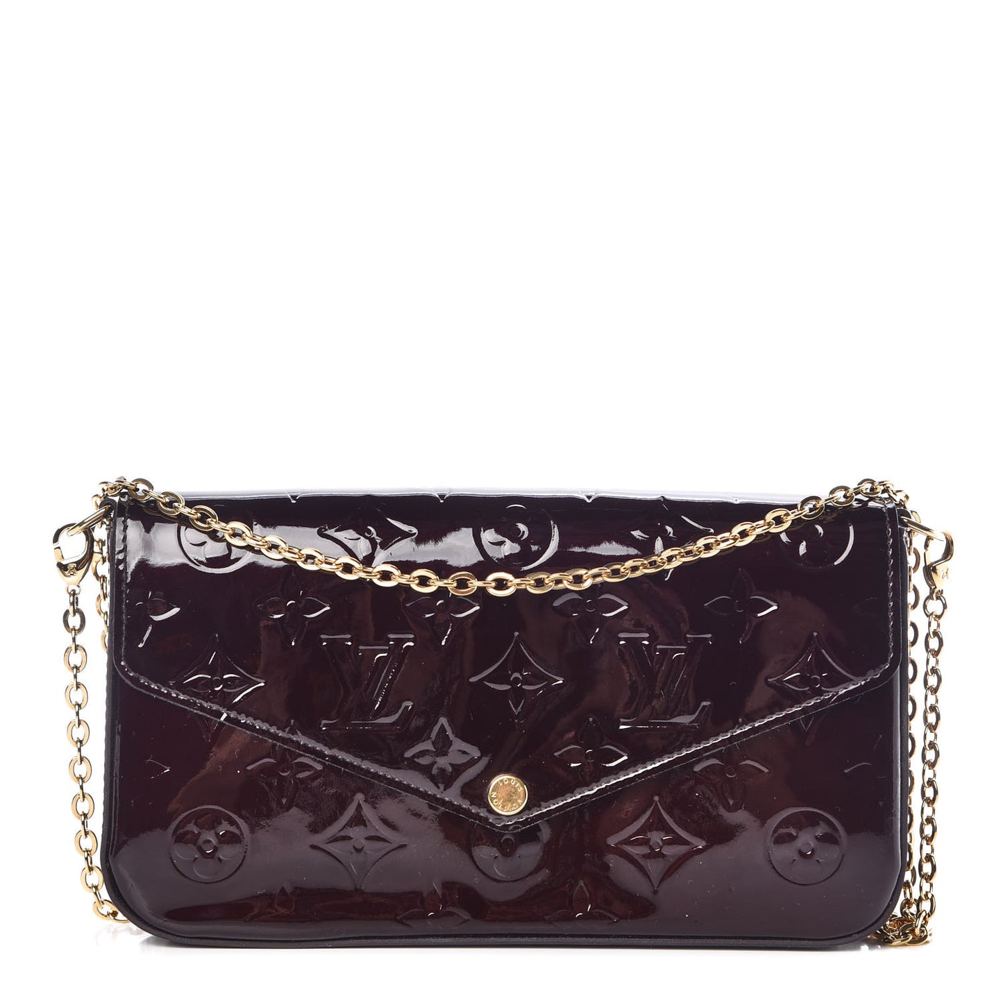 Vernis Pochette Felicie Chain Wallet Amarante