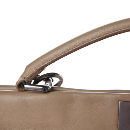 Fendi Vitello Saddle Ayers Large Peekaboo Iconic Satchel Argilla Saddle 8 of 20