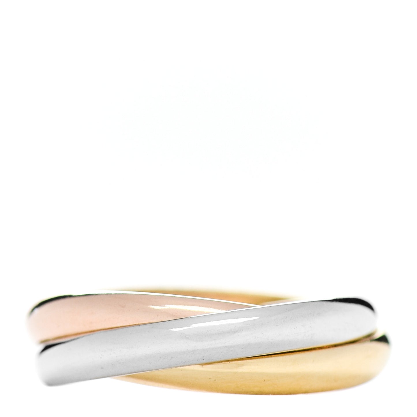 18K Pink Yellow White Gold Small Trinity Ring 51 5.75