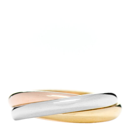 Cartier 18K Pink Yellow White Gold Small Trinity Ring 51 5.75 1 of 4