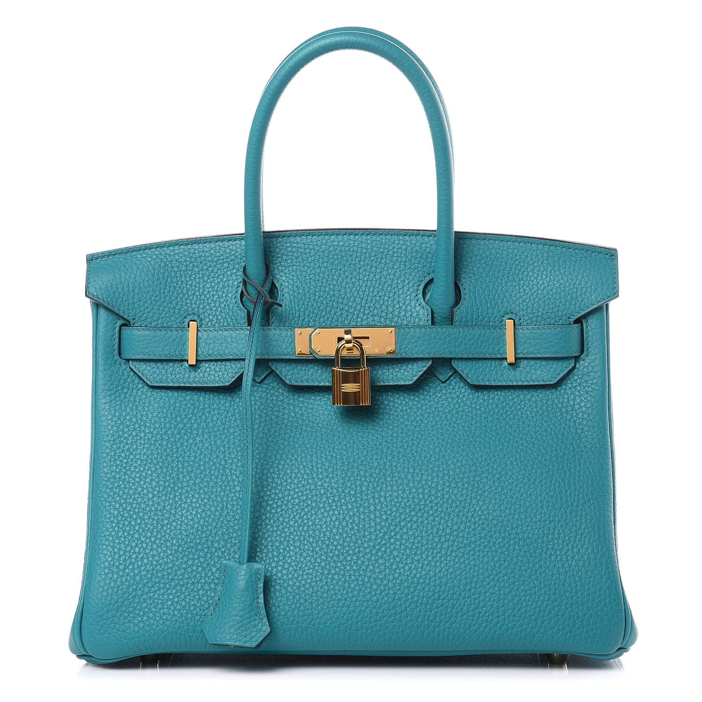 Taurillon Clemence Birkin 30 Bleu Paon