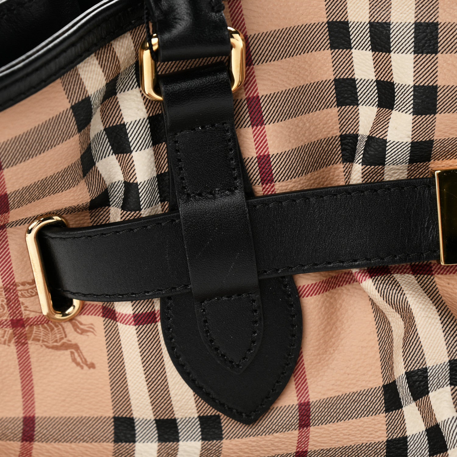 Burberry Haymarket Check Medium Golderton Tote Black 12 of 12