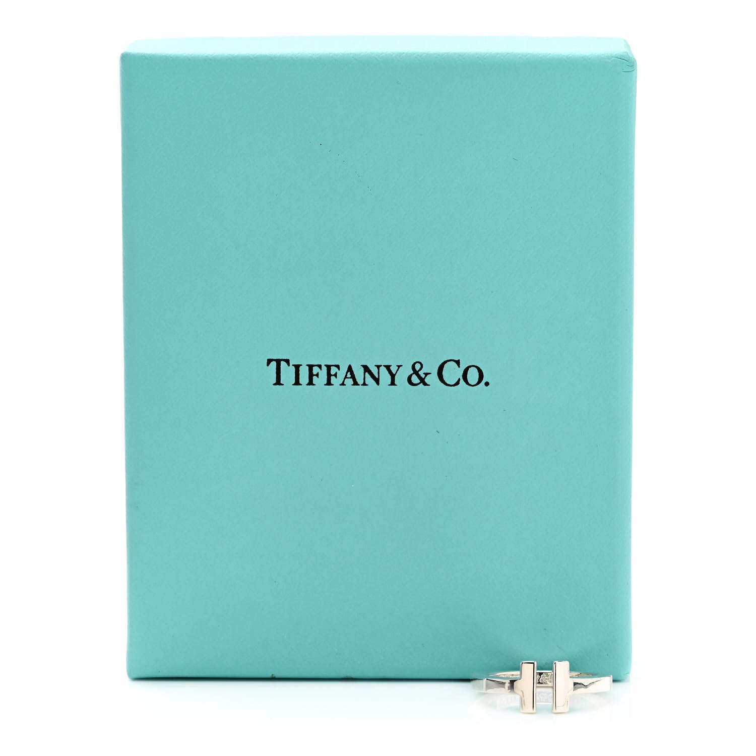 Tiffany Sterling Silver T Square Ring 53 6.25 7 of 7