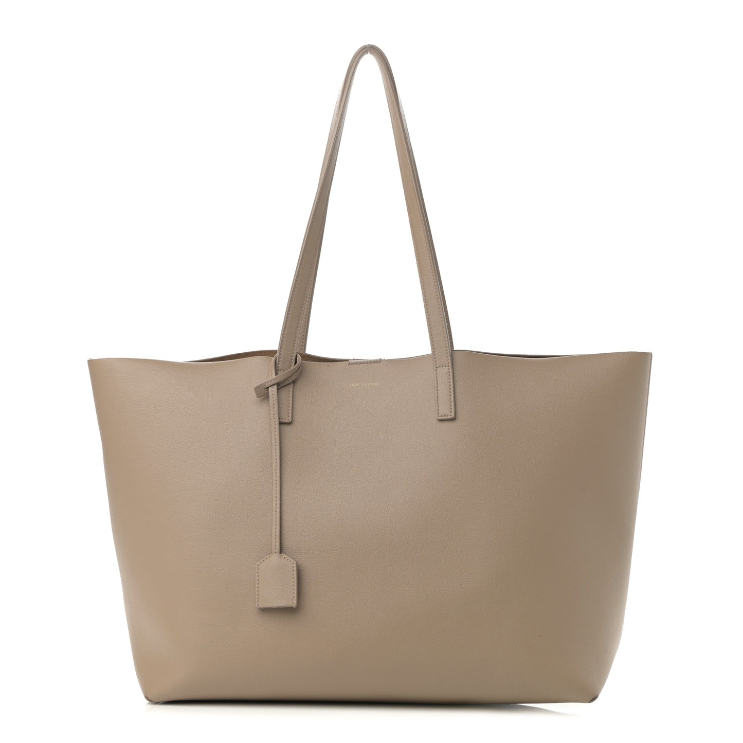 Calfskin Large Shopping Tote Dark Beige