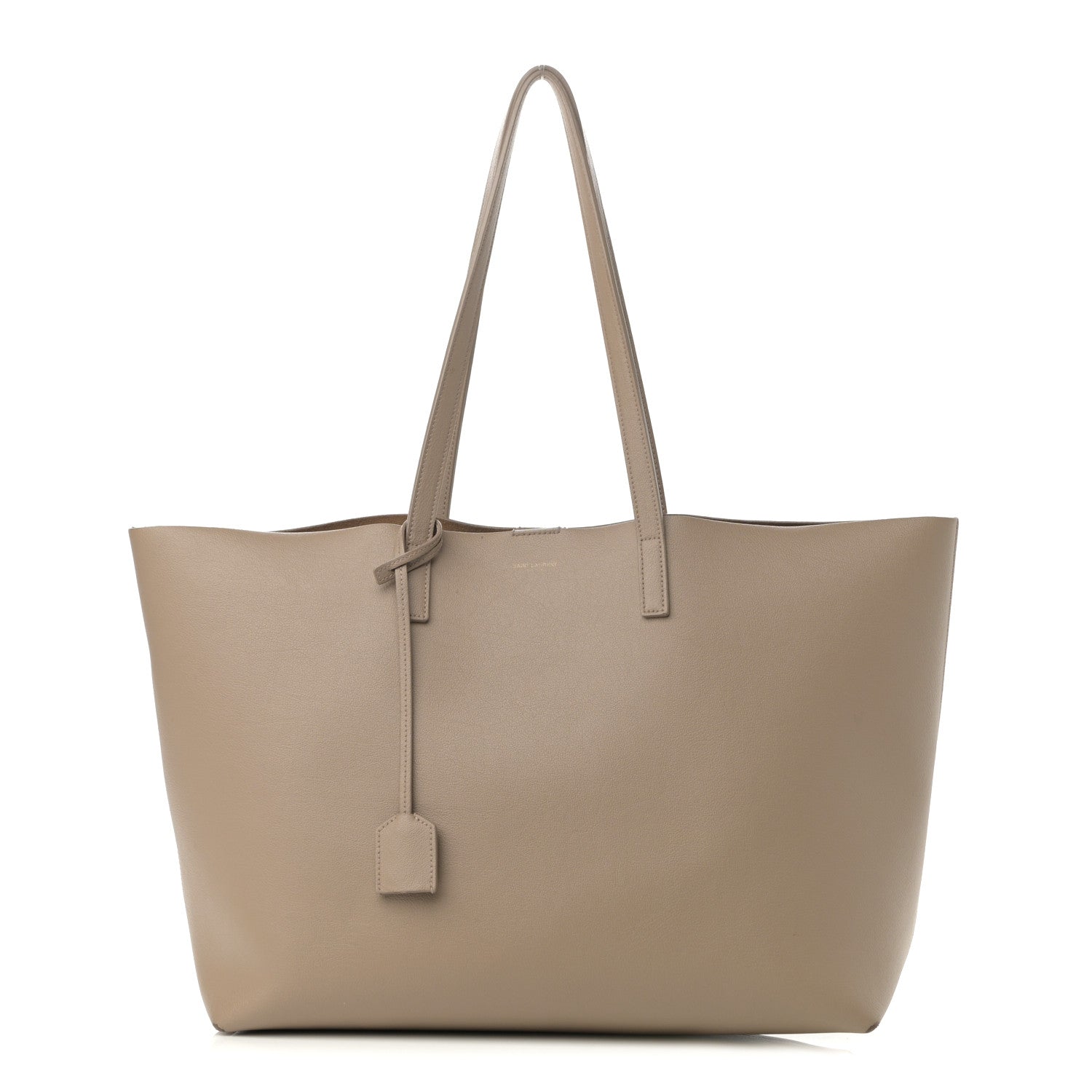 Saint Laurent Calfskin Large Shopping Tote Dark Beige 3 of 16