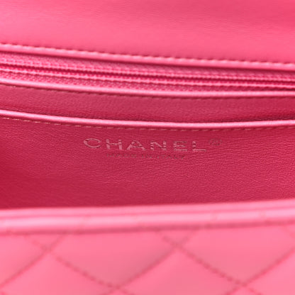 Chanel Lambskin Quilted Mini Square Flap Pink 6 of 13