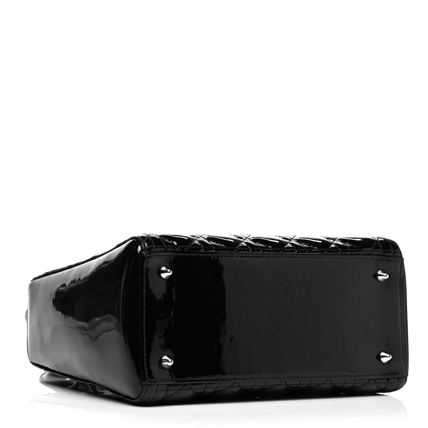 Patent Cannage Medium Lady Dior Black