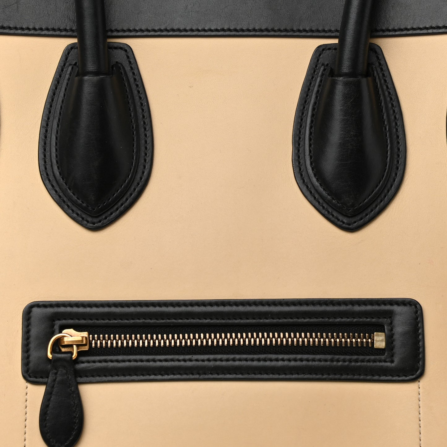 Satin Calfskin Mini Tri-Color Luggage Seashell