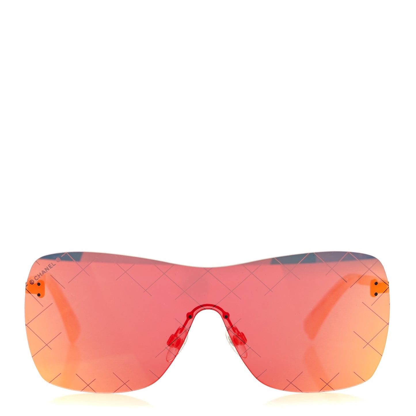 Shield Runway Sunglasses 4215 Silver Red