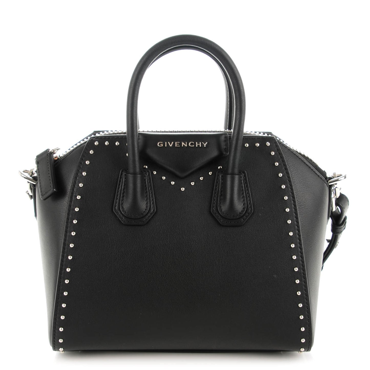 Smooth Calfskin Mini Studded Antigona Black