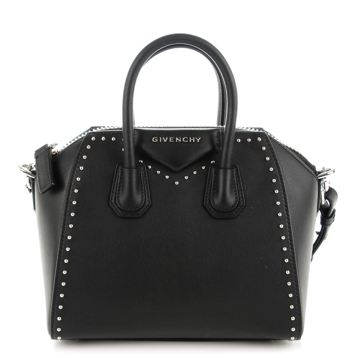 Givenchy Smooth Calfskin Mini Studded Antigona Black 1 of 7