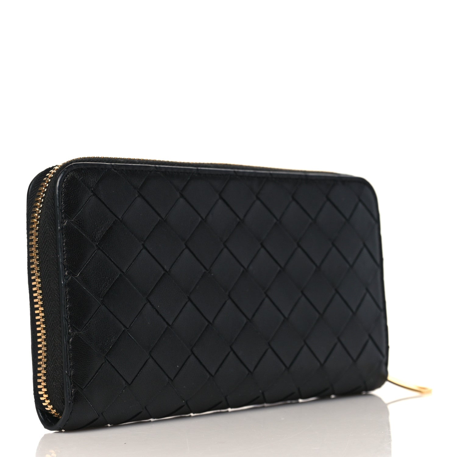 Bottega Veneta Nappa Intrecciato Zip Around Wallet Black 3 of 6