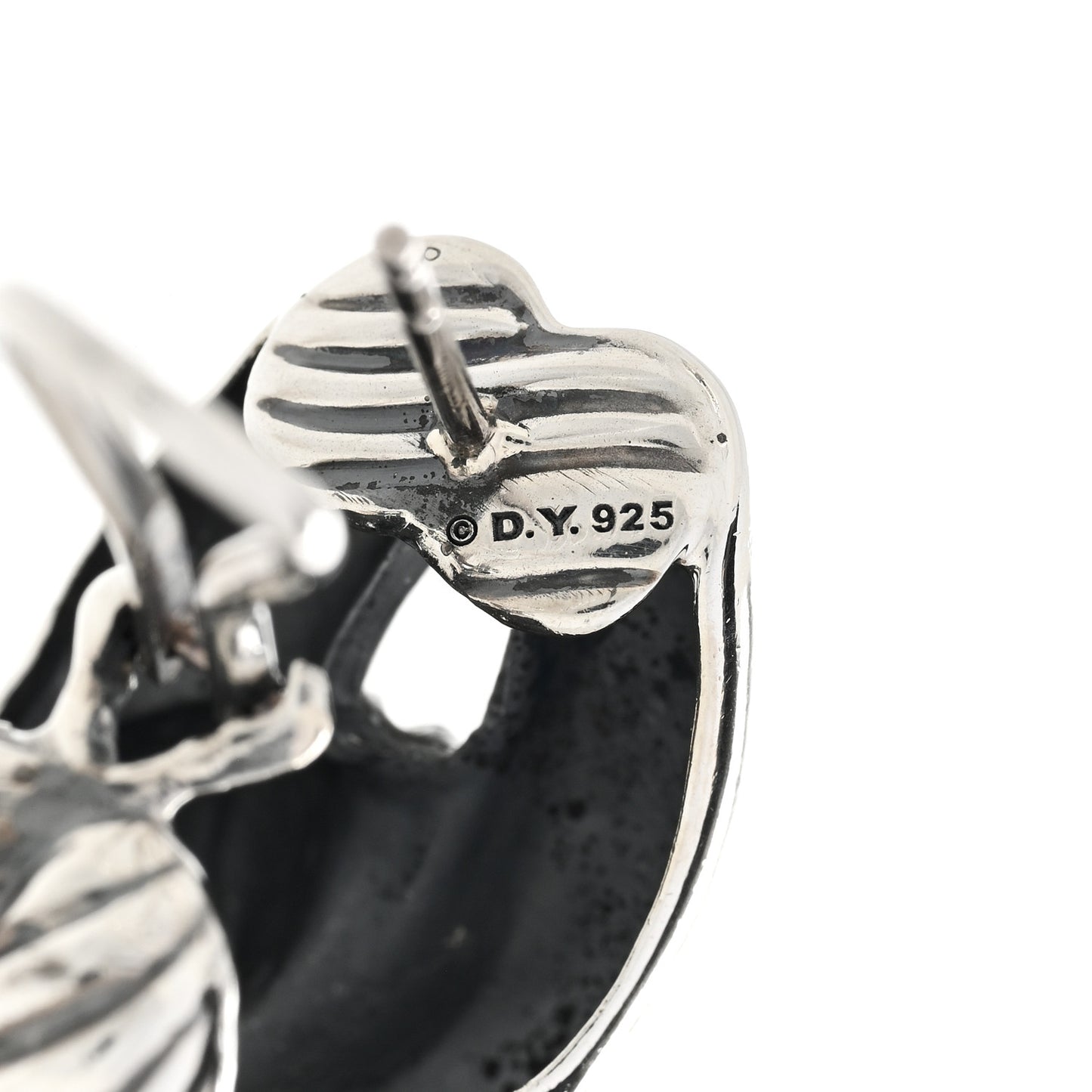 Sterling Silver Single Loop Labyrinth Earrings