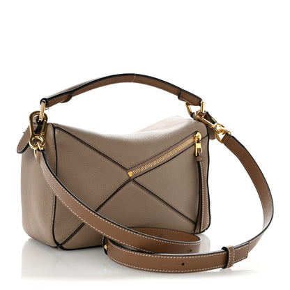 Loewe Grained Calfskin Small Puzzle Bag Sand Mink 3 of 11