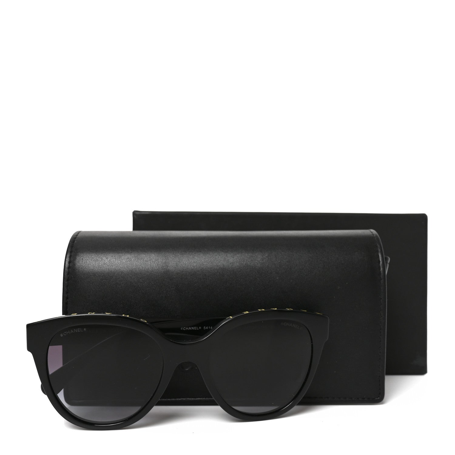 Chanel Acetate CC Butterfly Sunglasses 5414-A Black Yellow 7 of 7