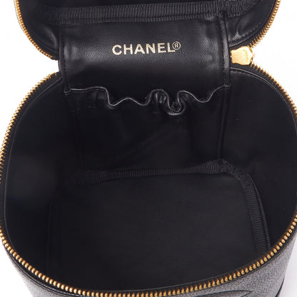 Chanel Caviar Vanity Cosmetic Case Black 4 of 9