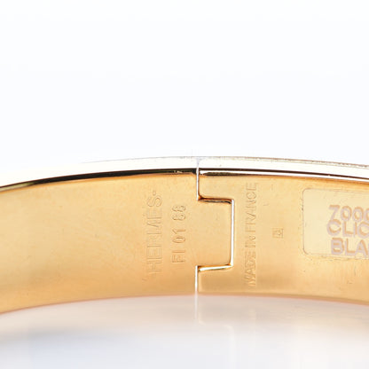 Hermes Enamel Narrow Clic Clac H Bracelet GM White 4 of 7