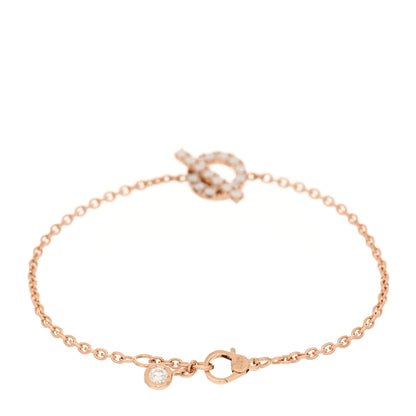 Hermes 18K Rose Gold Diamond Finesse Bracelet SH 2 of 4