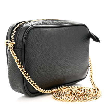 Gucci Dollar Calfskin Super Mini GG Marmont Chain Shoulder Bag Black 3 of 11