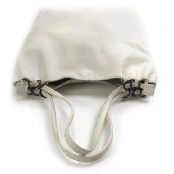 Leather Maxi Tote White