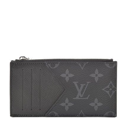 Louis Vuitton Monogram Eclipse Taiga Coin Card Holder 1 of 7