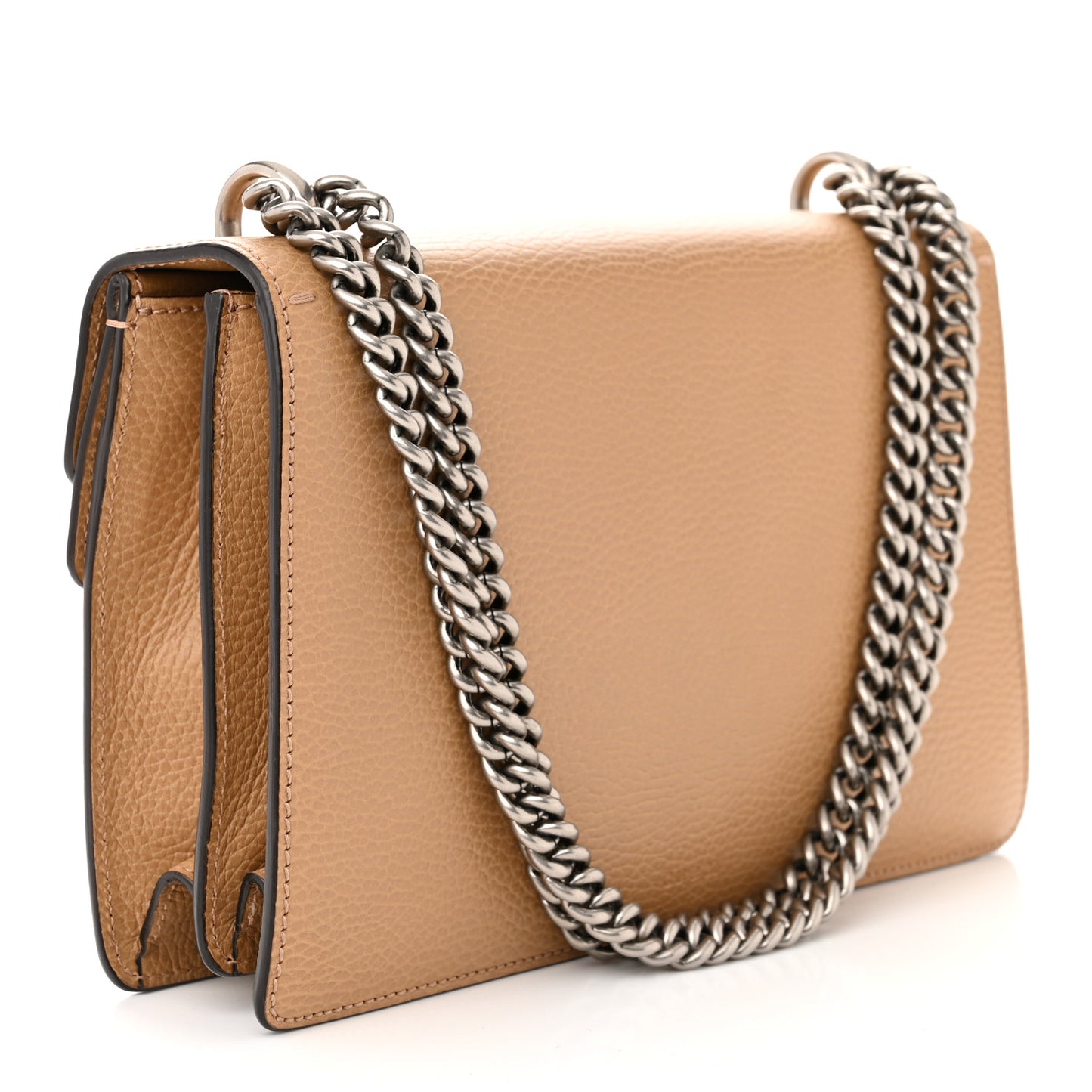 Dollar Calfskin Crystal Small Dionysus Shoulder Bag Natural Tan Black Diamond