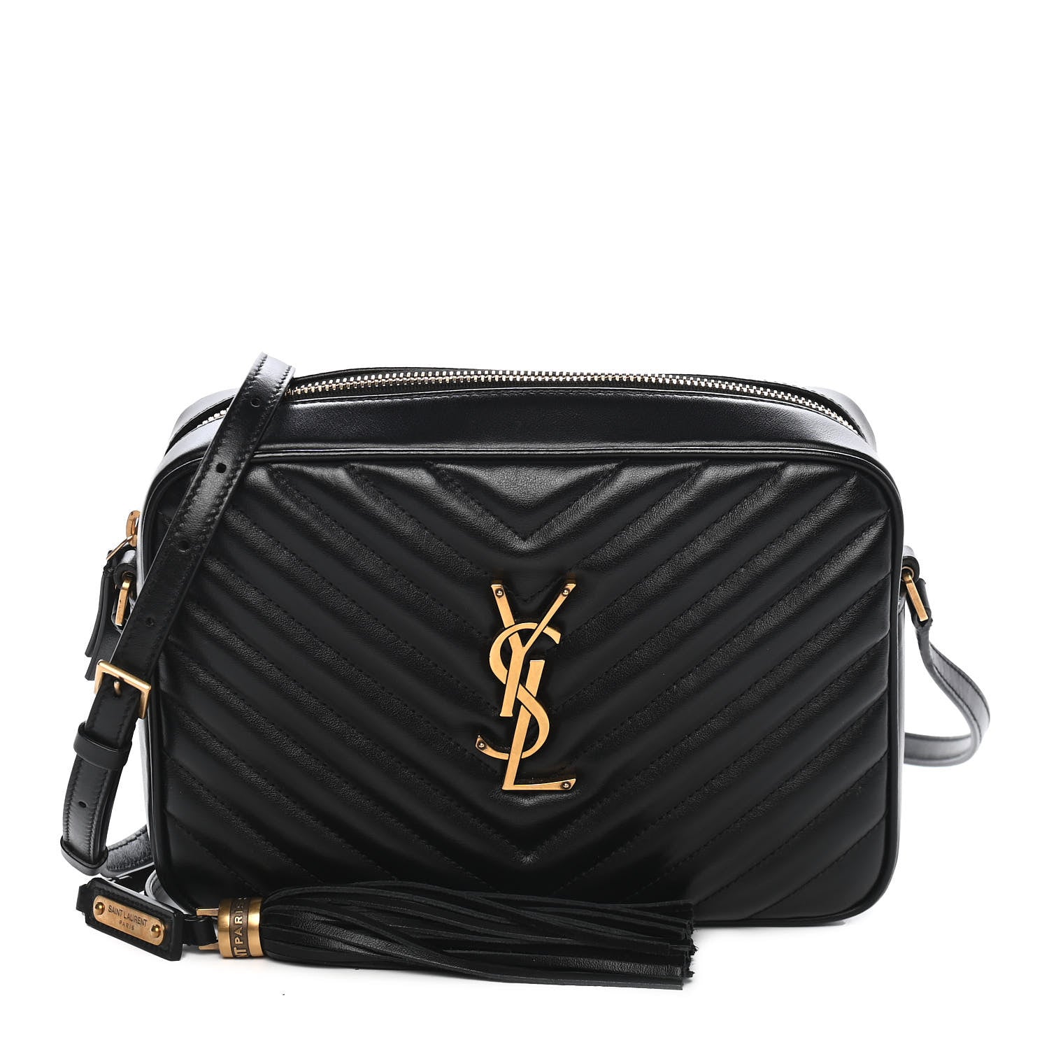 Saint Laurent Calfskin Matelasse Monogram Lou Camera Bag Black 1 of 8