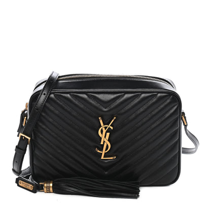 Saint Laurent Calfskin Matelasse Monogram Lou Camera Bag Black 1 of 8