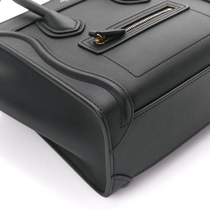 Celine Smooth Calfskin Nano Luggage Black 10 of 11
