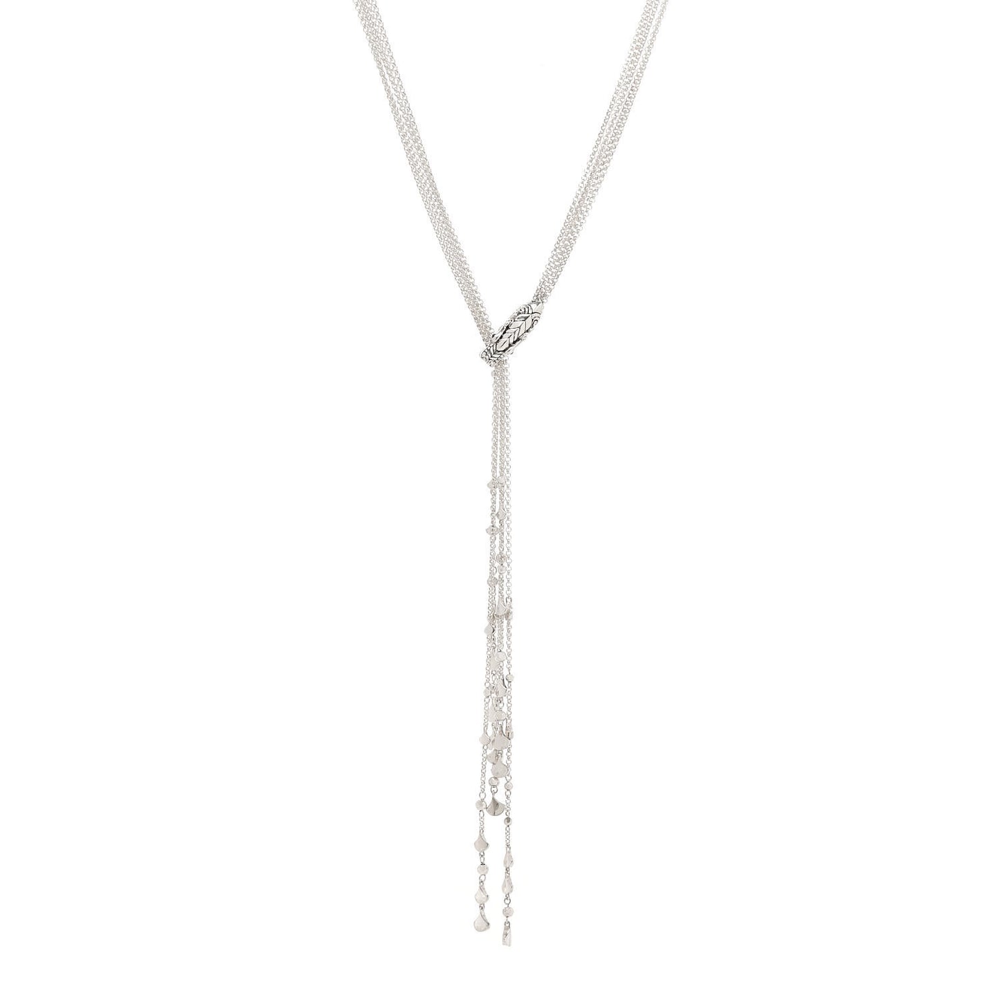 Sterling Silver Sapphire Legends Naga Dragon Lariat Necklace