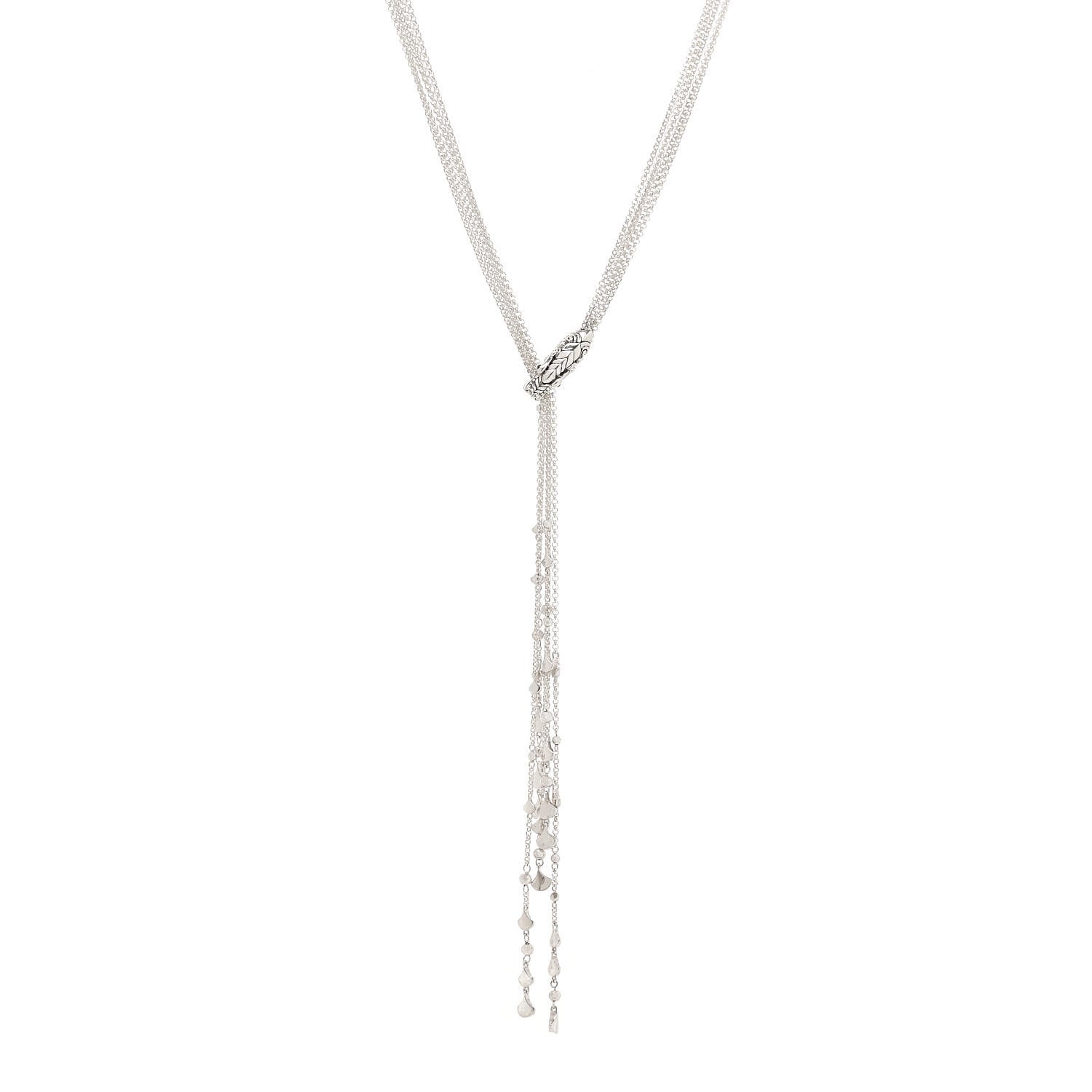 John Hardy Sterling Silver Sapphire Legends Naga Dragon Lariat Necklace 1 of 5