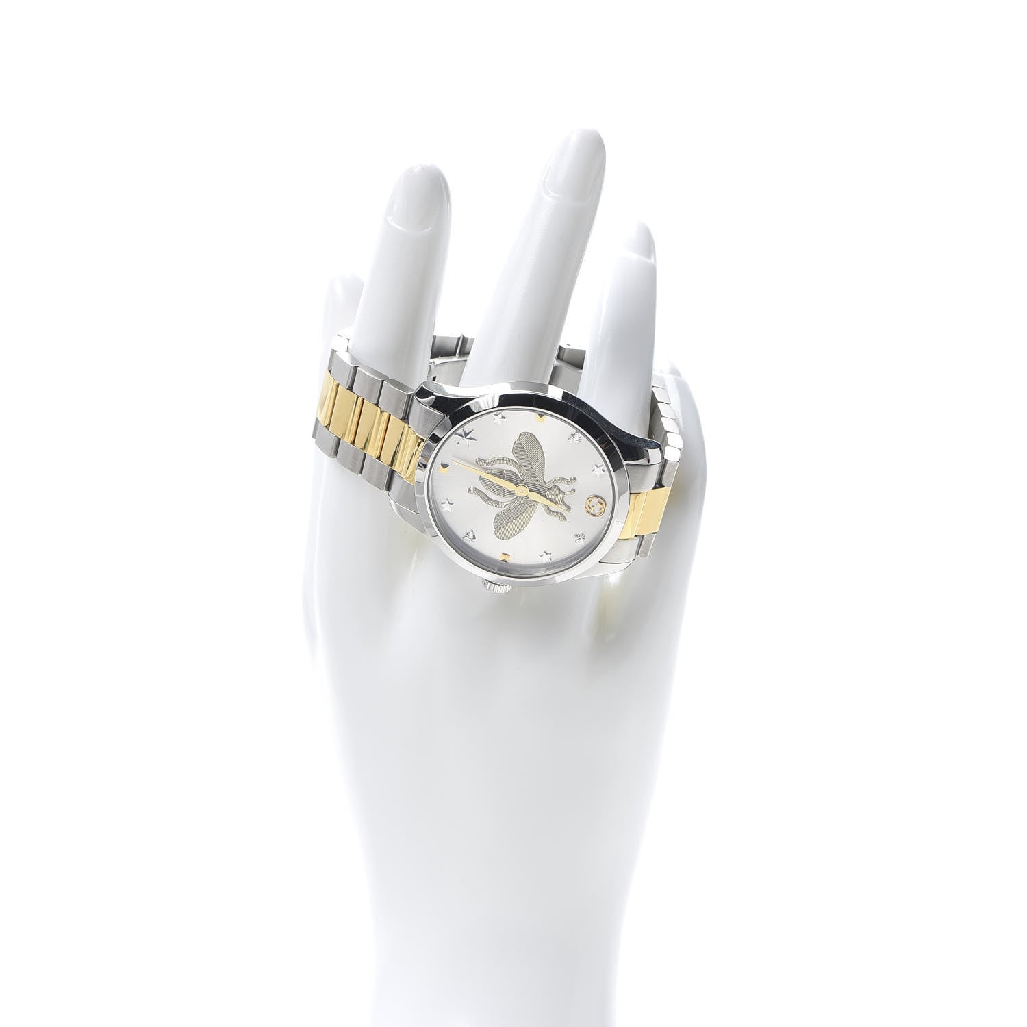Gucci Stainless Steel 38mm G-Timeless Two Tone Bee Quartz Watch 2 of 8