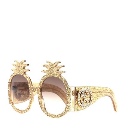 Gucci Acetate Pineapple GG0150/S Sunglasses Gold 1 of 7