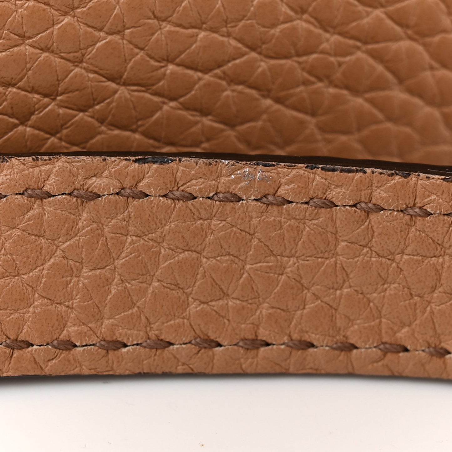 Pebbled Calfskin Small Soho Disco Bag Camelia