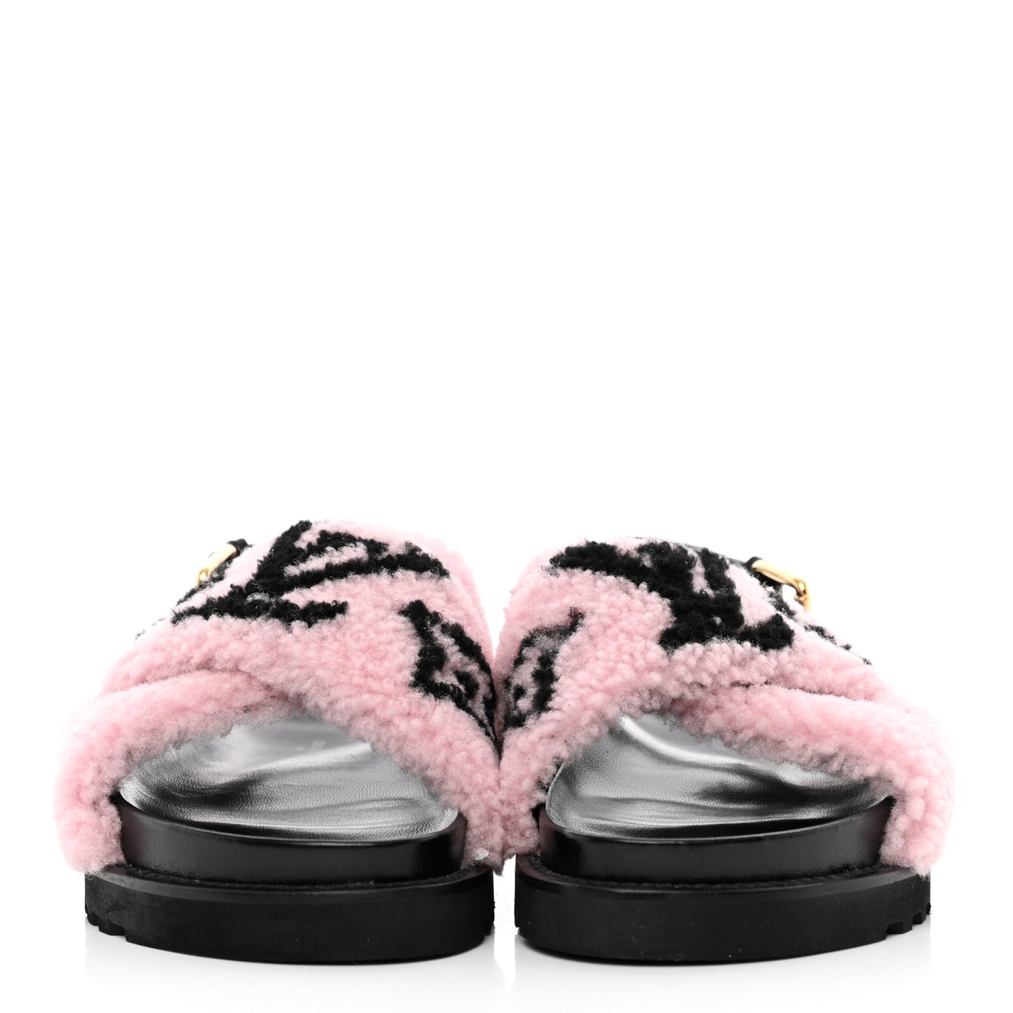 Shearling Paseo Sandals 38.5 Pink