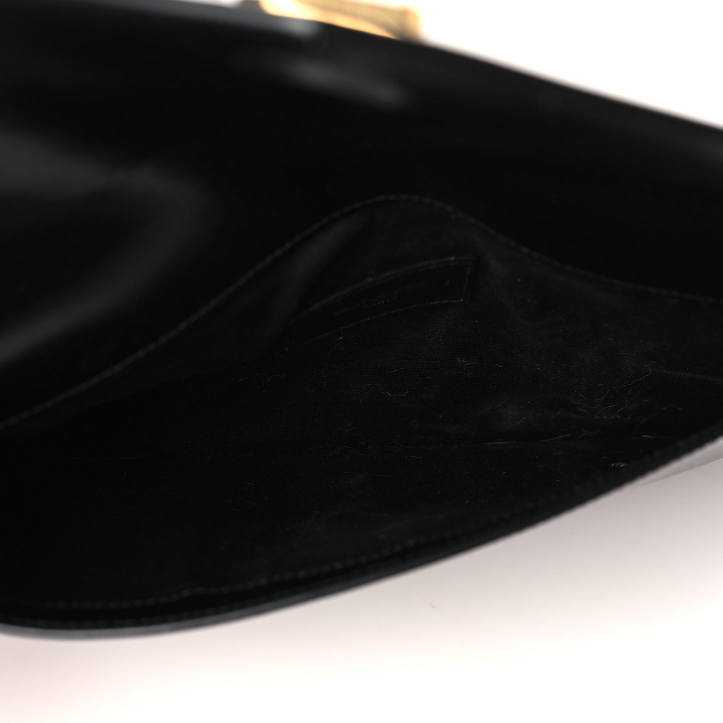 Smooth Shiny Calfskin Monogram Uptown Pouch Black