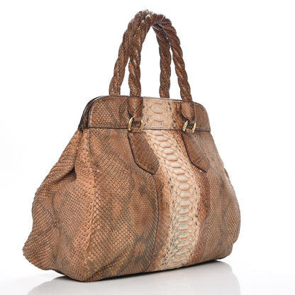 Prada Python Top Handle Frame Bag Naturale 3 of 8