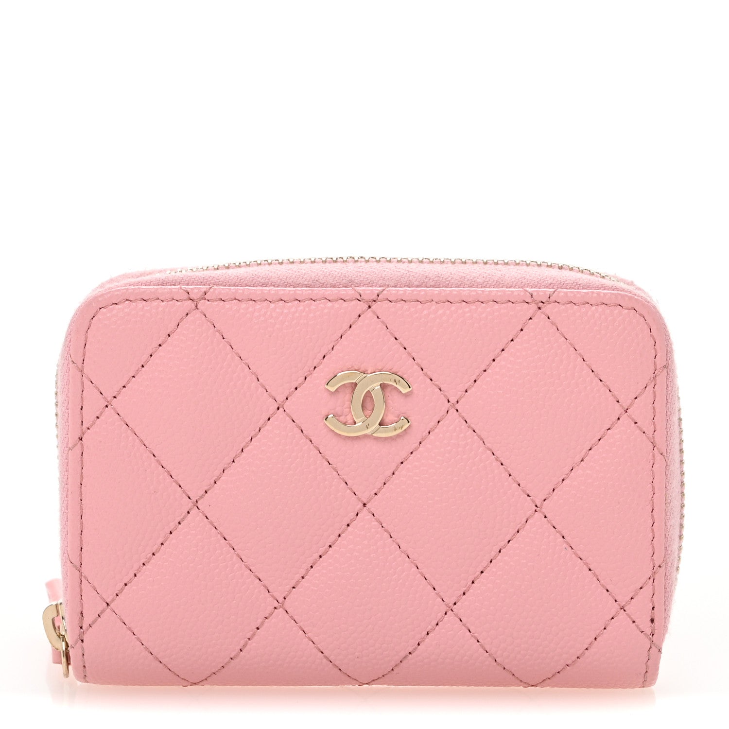 Chanel Caviar Quilted Zip Coin Purse Light Pink 1 of 9