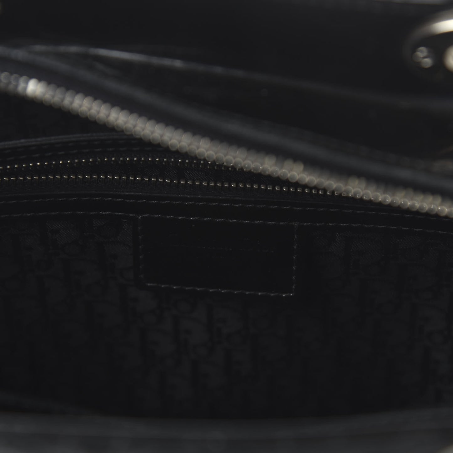 Patent Cannage Large Lady Dior Black