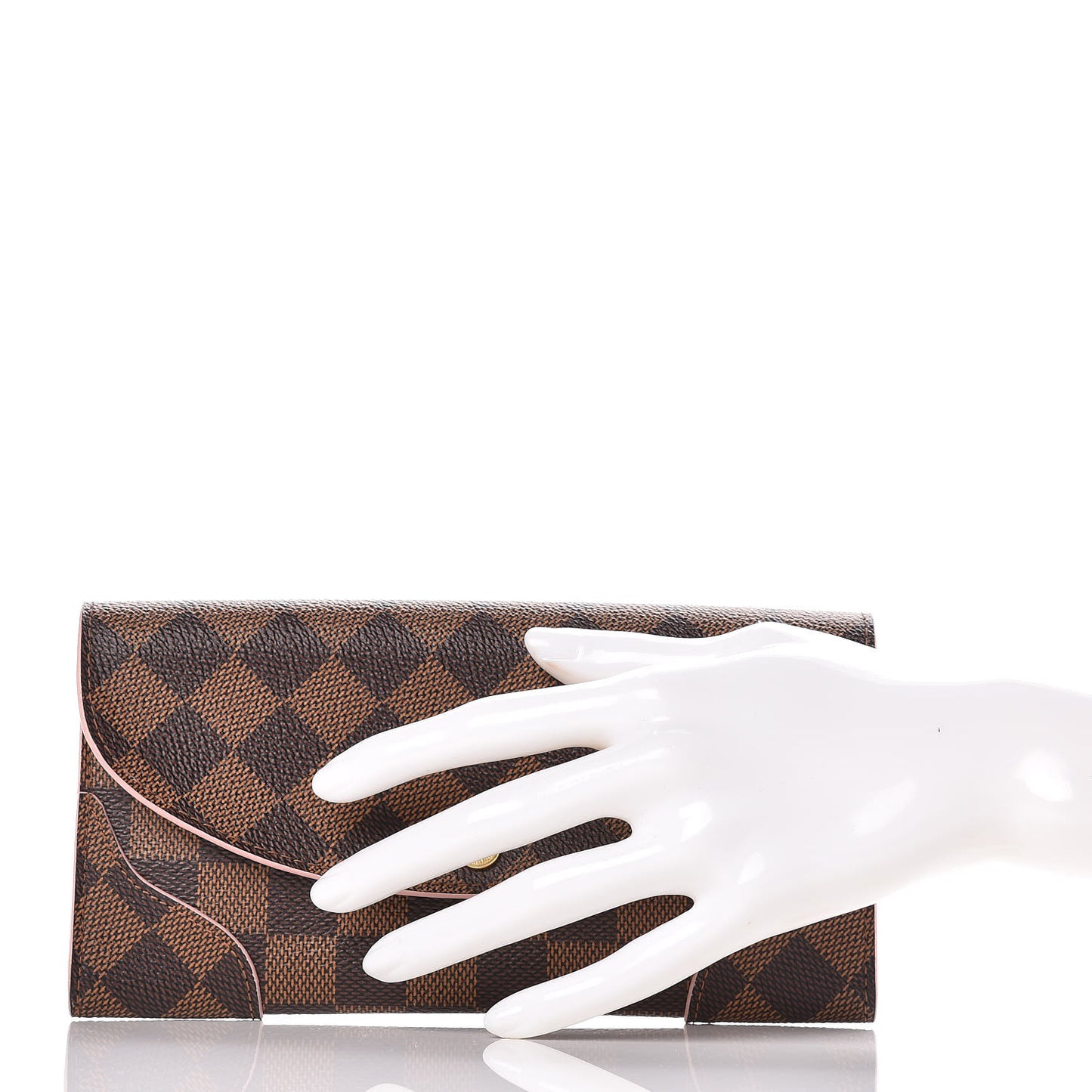 Damier Ebene Caissa Wallet Rose Ballerine