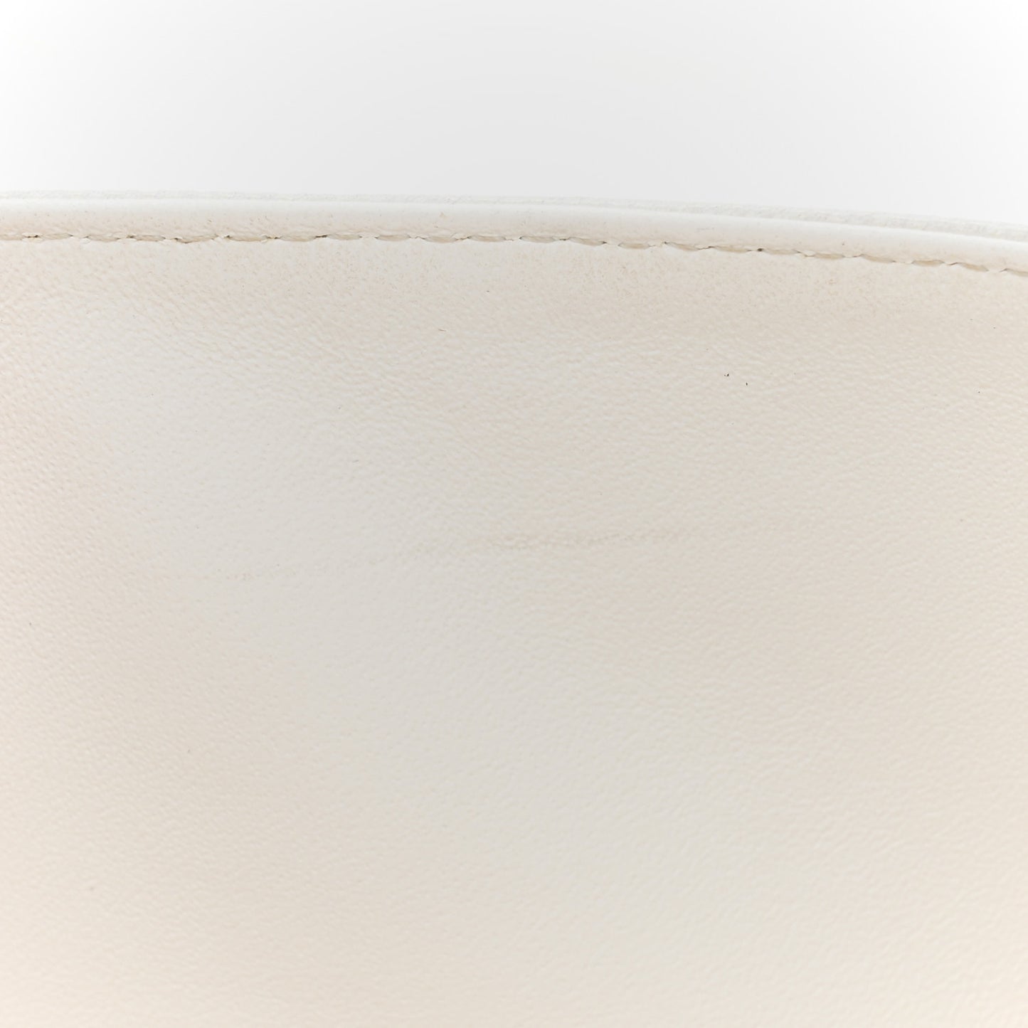 Caviar Quilted Medium Double Flap White