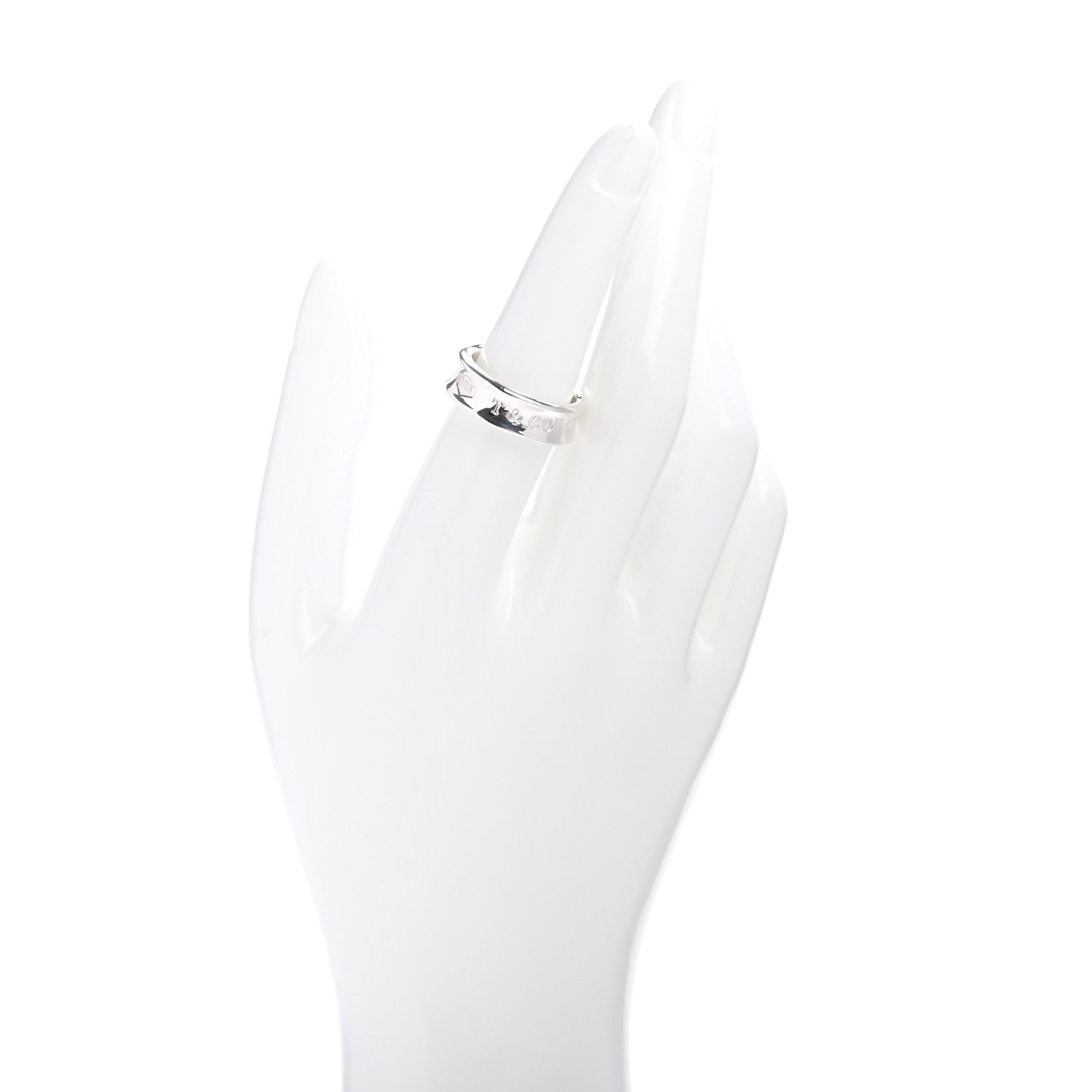 Tiffany Sterling Silver 1837 Band Ring 54 6.75 2 of 4