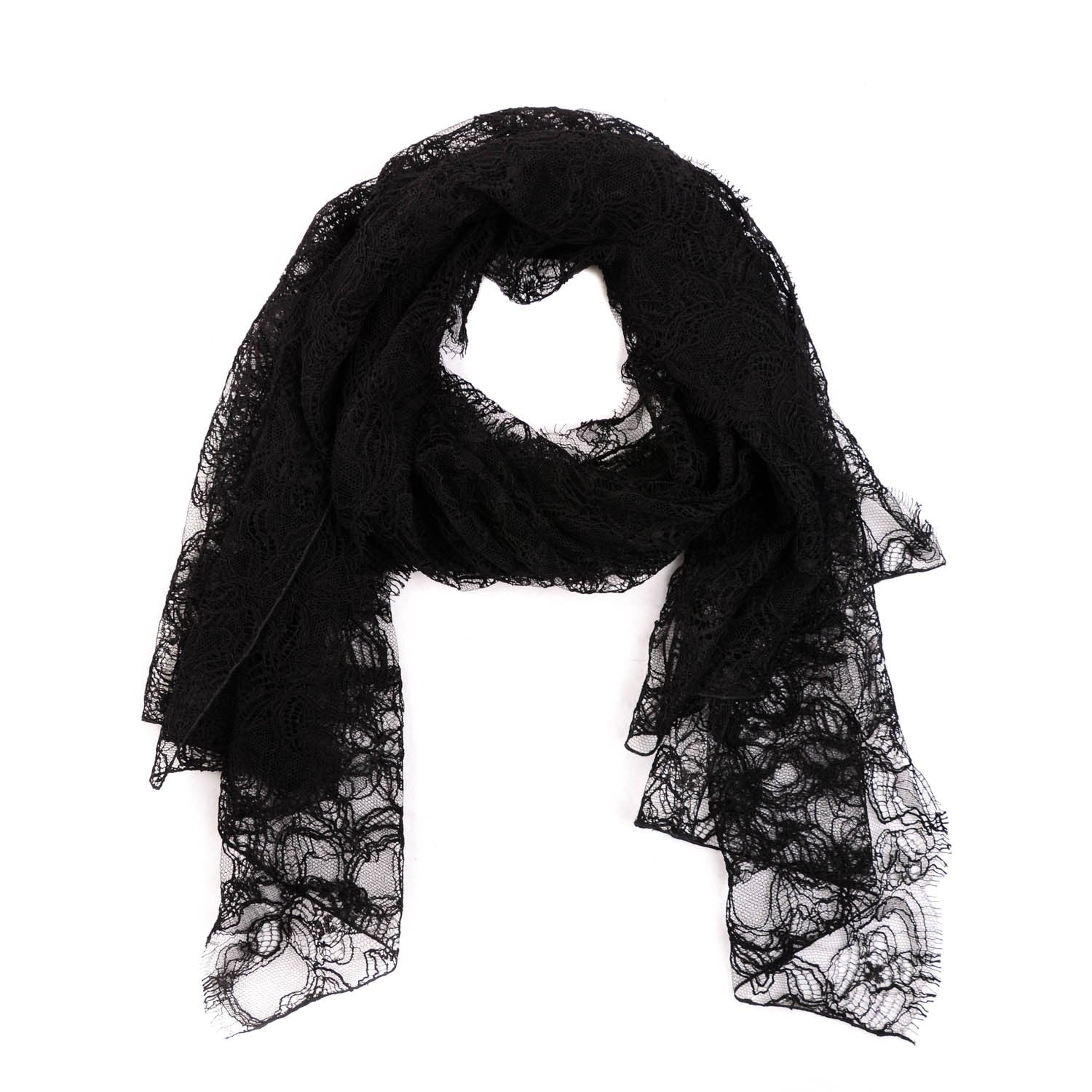 Chanel Cotton Lace Shawl Black 1 of 4