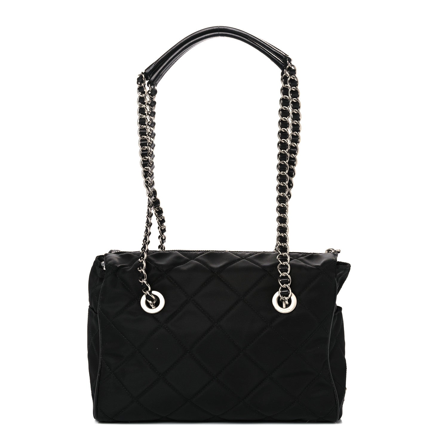 Prada Nylon Tessuto Impuntu Quilted Shoulder Bag Black 1 of 13