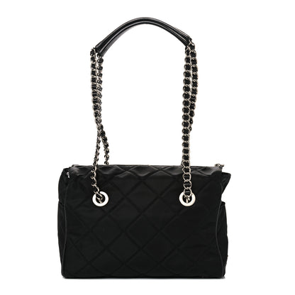 Prada Nylon Tessuto Impuntu Quilted Shoulder Bag Black 1 of 13