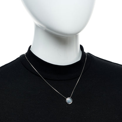 John Hardy Sterling Silver Iolite Blue Topaz Small Bamboo Round Pendant Necklace 2 of 5