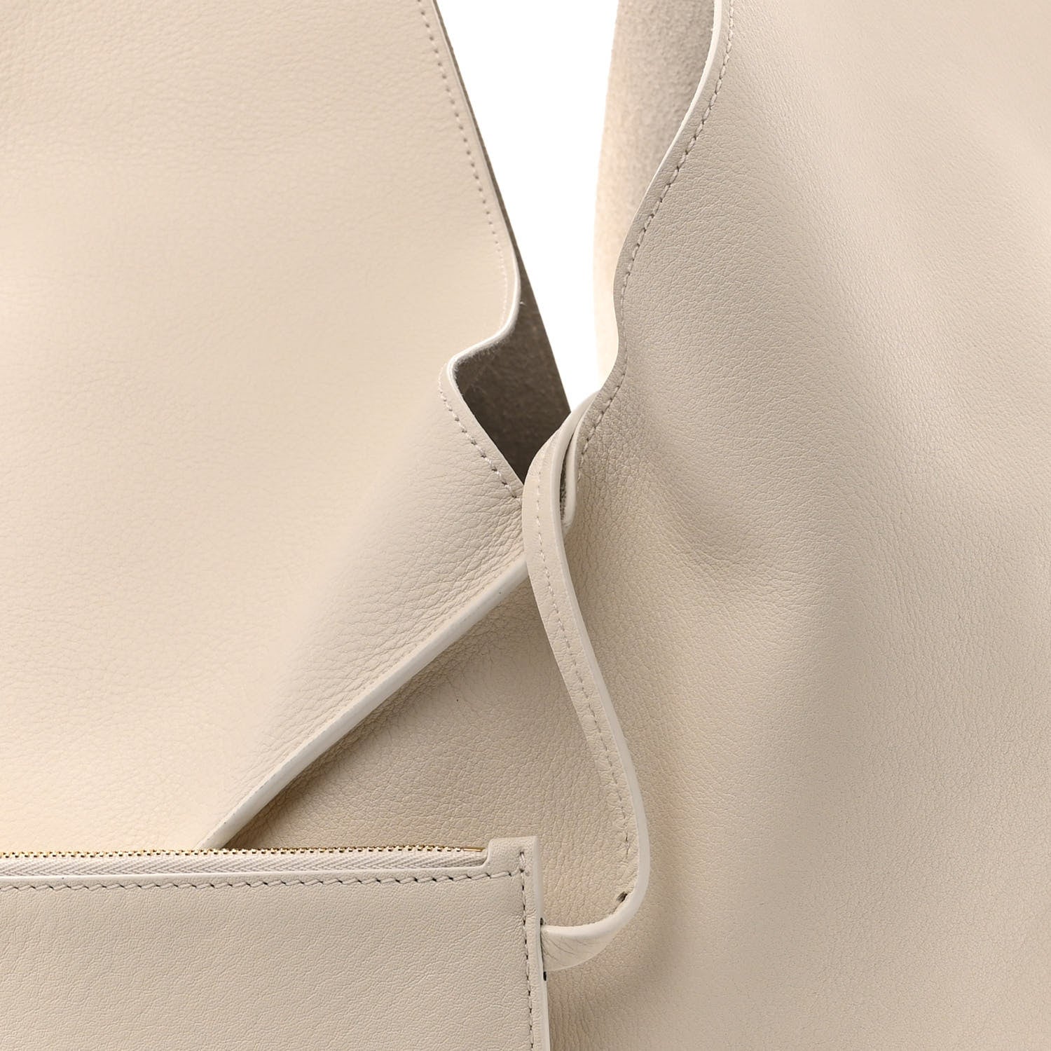 Khaite Pebbled Calfskin Sara Tote Off White 7 of 10